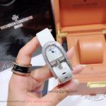 Perfect Replica Vacheron Constantin HEURES CRÉATIVES White Dial White Silk Strap 25mm Women's Watch